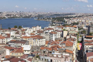 Galata Kulesi 'nden İstanbul, Türkiye' ye manzara