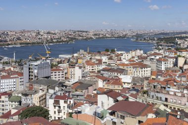 Galata Kulesi 'nden İstanbul, Türkiye' ye manzara
