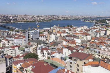 Galata Kulesi 'nden İstanbul, Türkiye' ye manzara