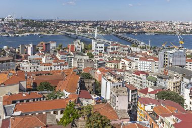Galata Kulesi 'nden İstanbul, Türkiye' ye manzara