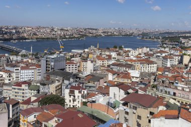 Galata Kulesi 'nden İstanbul, Türkiye' ye manzara
