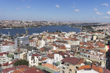 Galata Kulesi 'nden İstanbul, Türkiye' ye manzara