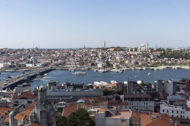Galata Kulesi 'nden İstanbul, Türkiye' ye manzara