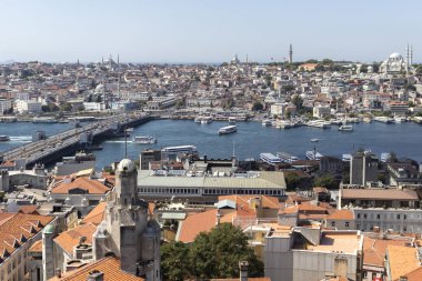 Galata Kulesi 'nden İstanbul, Türkiye' ye manzara