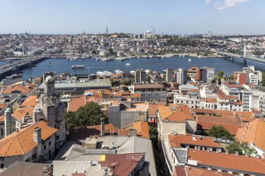 Galata Kulesi 'nden İstanbul, Türkiye' ye manzara