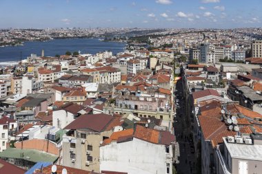 Galata Kulesi 'nden İstanbul, Türkiye' ye manzara