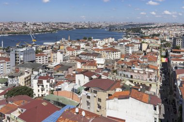 Galata Kulesi 'nden İstanbul, Türkiye' ye manzara