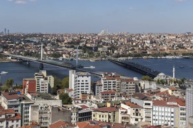 Galata Kulesi 'nden İstanbul, Türkiye' ye manzara