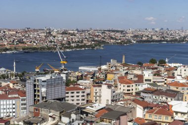 Galata Kulesi 'nden İstanbul, Türkiye' ye manzara