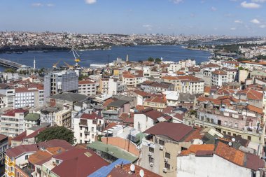 Galata Kulesi 'nden İstanbul, Türkiye' ye manzara