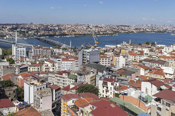 Pohled z věže Galata do města Istanbul, Turecko — Stock fotografie