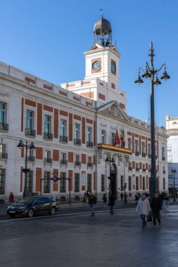 İspanya 'nın Madrid şehrinde Puerta del Sol