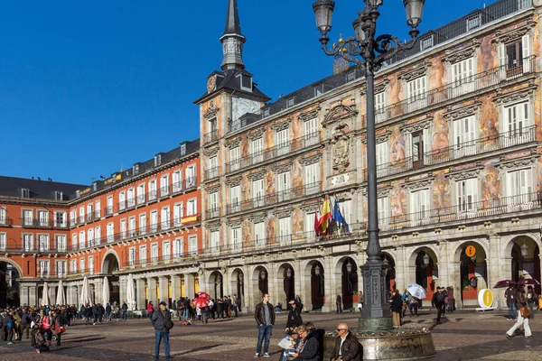 Plaza Mayor nella città di Madrid, Spagna — Foto Stock