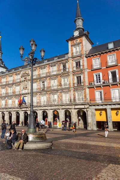 Plaza Mayor na cidade de Madrid, Espanha — Fotografia de Stock