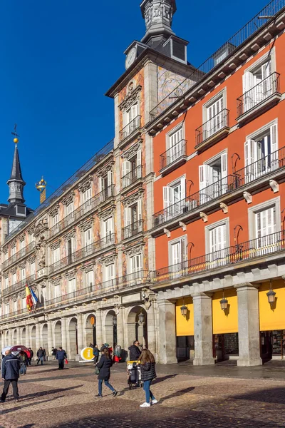 Plaza Mayor na cidade de Madrid, Espanha — Fotografia de Stock