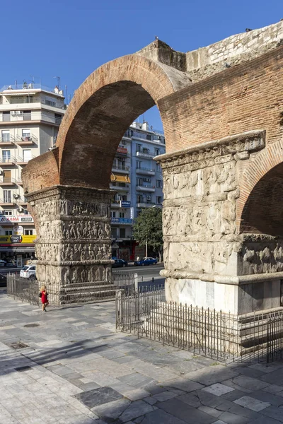 Αρχαία Ρωμαϊκή αψίδα του Γαλέριου στη Θεσσαλονίκη — Φωτογραφία Αρχείου