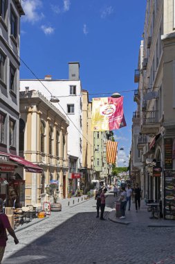 İstanbul 'un Karaköy ilçesinde sokak ve bina