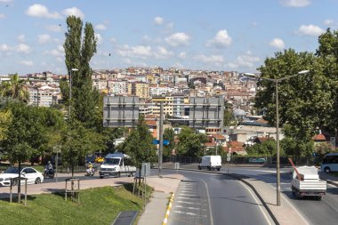 İstanbul 'un Karaköy ilçesinde sokak ve bina