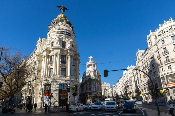 Κτίριο Metropolis στην πόλη της Μαδρίτης, Ισπανία — Φωτογραφία Αρχείου