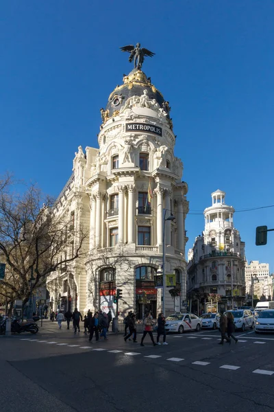 Madrid 'deki Metropolis Binası, İspanya — Stok fotoğraf