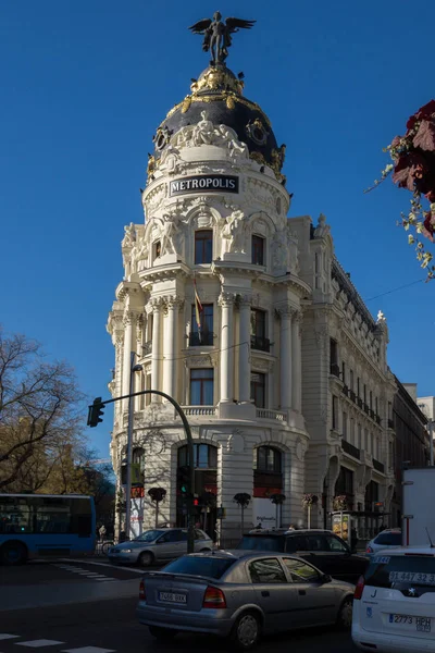 Madrid 'deki Metropolis Binası, İspanya — Stok fotoğraf