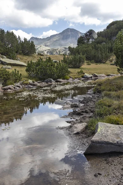 Rivière de montagne et pic Banderishki Chukar, montagne Pirin — Photo