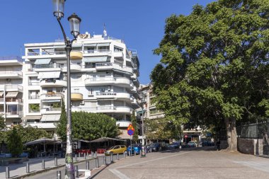 Yunanistan 'ın Selanik kentindeki tipik cadde