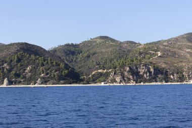 Athos Dağı 'nın manzarası, Chalkidiki, Yunanistan