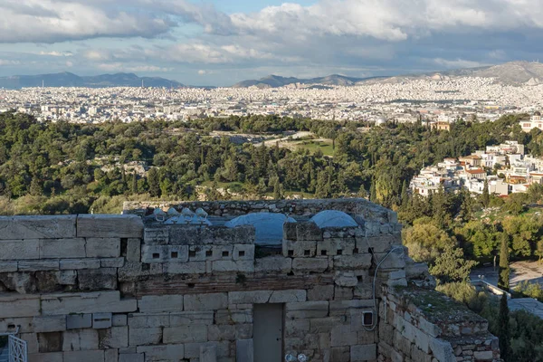 Monumentalna Brama propyleje w Akropolu w Atenach, Grecja — Zdjęcie stockowe