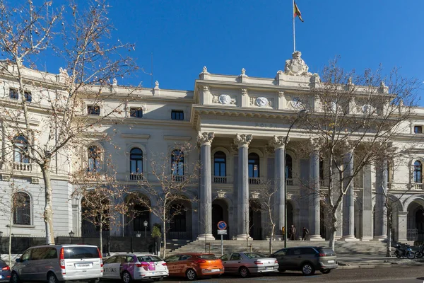 Κατασκευή Χρηματιστηρίου Αξιών στην πόλη της Μαδρίτης — Φωτογραφία Αρχείου