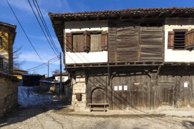 Tarihteki Koprivshtitsa, Bulga 'daki sokak ve eski evler