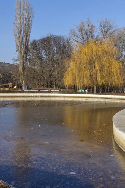 Софія Болгарія Січня 2020 Зимовий Вид Південного Парку Місті Софія — стокове фото