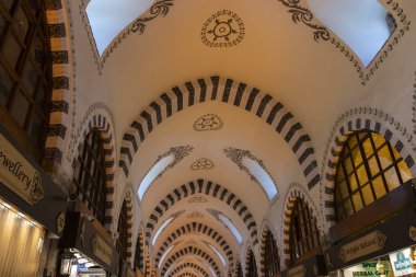 Spice market know as Egyptian Bazaar in city of Istanbul, Turkey