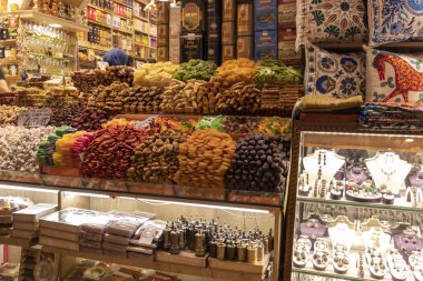 Spice market know as Egyptian Bazaar in city of Istanbul, Turkey