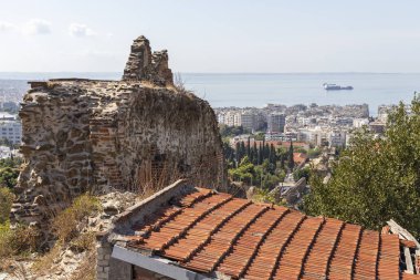 Yunanistan 'ın Selanik kenti panoramik manzara