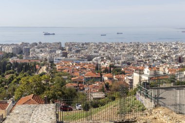 Yunanistan 'ın Selanik kenti panoramik manzara