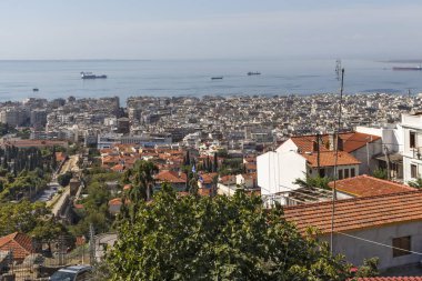 Yunanistan 'ın Selanik kenti panoramik manzara