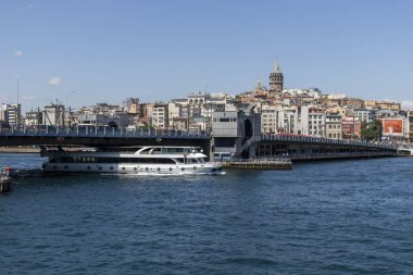 İstanbul, Türkiye - 27 Temmuz 2019: İstanbul, Türkiye 'den İstanbul' a panoramik manzara
