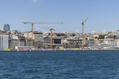 İstanbul, Türkiye - 27 Temmuz 2019: İstanbul, Türkiye 'den İstanbul' a panoramik manzara