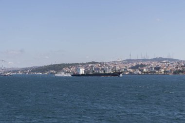 İstanbul, Türkiye - 27 Temmuz 2019: İstanbul, Türkiye 'den İstanbul' a panoramik manzara
