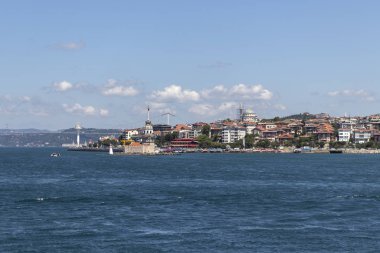 İstanbul, Türkiye - 27 Temmuz 2019: İstanbul, Türkiye 'den İstanbul' a panoramik manzara
