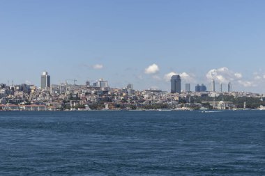 İstanbul, Türkiye - 27 Temmuz 2019: İstanbul, Türkiye 'den İstanbul' a panoramik manzara