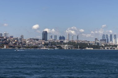 İstanbul, Türkiye - 27 Temmuz 2019: İstanbul, Türkiye 'den İstanbul' a panoramik manzara