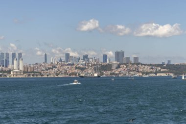 İstanbul, Türkiye - 27 Temmuz 2019: İstanbul, Türkiye 'den İstanbul' a panoramik manzara