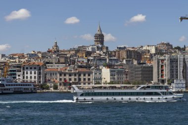 İstanbul, Türkiye - 27 Temmuz 2019: İstanbul, Türkiye 'den İstanbul' a panoramik manzara