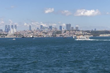 İstanbul, Türkiye - 27 Temmuz 2019: İstanbul, Türkiye 'den İstanbul' a panoramik manzara