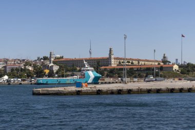 İstanbul, Türkiye - 27 Temmuz 2019: İstanbul, Türkiye 'den İstanbul' a panoramik manzara