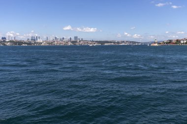 İstanbul, Türkiye - 27 Temmuz 2019: İstanbul, Türkiye 'den İstanbul' a panoramik manzara