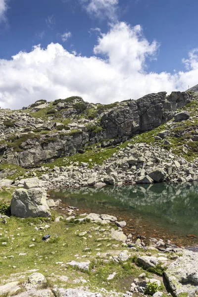 Paesaggio Stupefacente Del Lago Spaventoso Strashnoto Lago Montagna Rila Bulgaria — Foto Stock