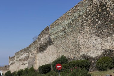 Selanik, Yunanistan - 22 Eylül 2019: Antik Selanik kenti, Orta Makedonya, Yunanistan